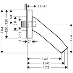 AXOR Starck Organic Bath Spout Brushed Red Gold - 12417310 -Bliss Bath Shop 12417310 1