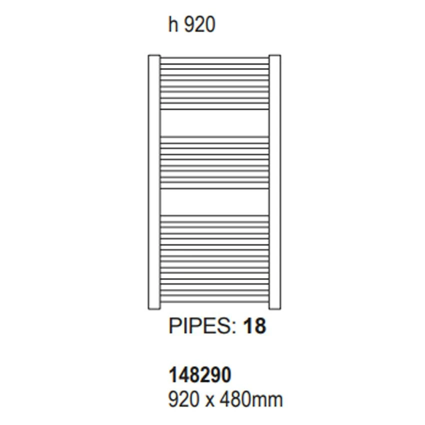 Essential Electric Towel Warmer Chrome 920mm X 480mm - 148290 4 Essential Electric Towel Warmer Chrome 920mm X 480mm - 148290 - Image 2