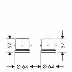 Axor Starck 2-Hole Rim-Mounted Thermostatic Bath Mixer With Zero Handles - Polished Gold Optic - 10480990 -Bliss Bath Shop 1 0 10480990 dimensions