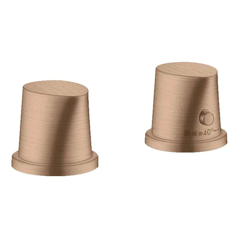 Axor Starck Organic 2-Hole Thermostatic Bath Mixer - Brushed Red Gold - 12422310 3 Axor Starck Organic 2-Hole Thermostatic Bath Mixer - Brushed Red Gold - 12422310