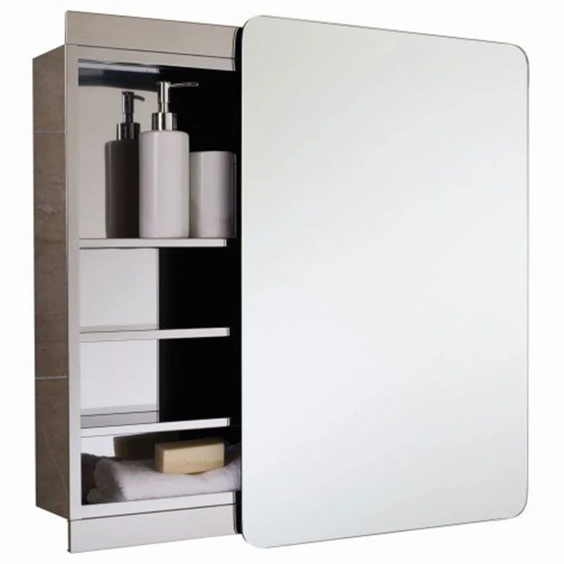 RAK Ceramics Slide Stainless Steel Single Cabinet With Sliding Mirrored Door - 12SL366C1 3 RAK Ceramics Slide Stainless Steel Single Cabinet With Sliding Mirrored Door - 12SL366C1