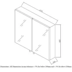 RAK Ceramics Delta Stainless Steel Double Cabinet With Mirrored Doors - 12SL801 7 RAK Ceramics Delta Stainless Steel Double Cabinet With Mirrored Doors - 12SL801 -Bliss Bath Shop 1 2 12sl801 2