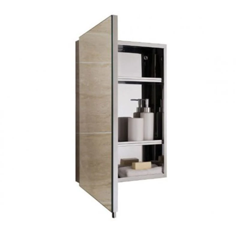 RAK Ceramics Cube Stainless Steel Single Cabinet With Single Mirrored Door - 12SL802 4 RAK Ceramics Cube Stainless Steel Single Cabinet With Single Mirrored Door - 12SL802 - Image 2