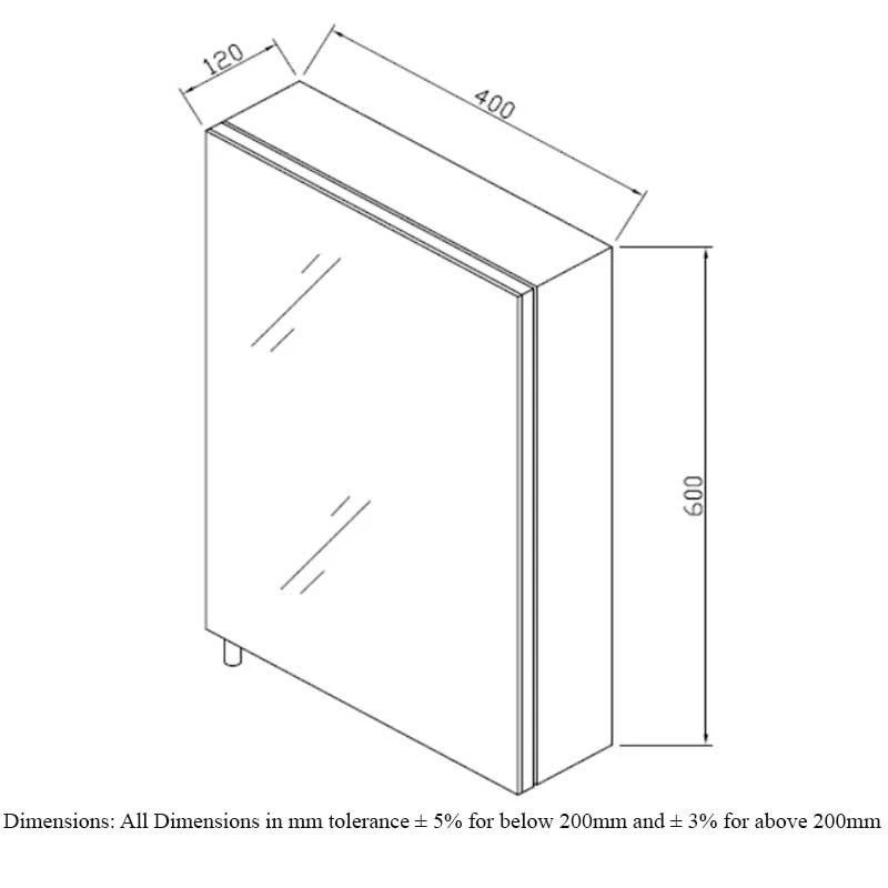 RAK Ceramics Cube Stainless Steel Single Cabinet With Single Mirrored Door - 12SL802 5 RAK Ceramics Cube Stainless Steel Single Cabinet With Single Mirrored Door - 12SL802 - Image 3