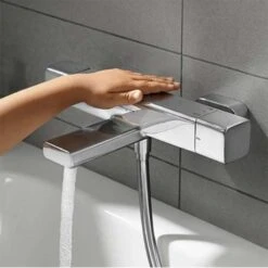 Hansgrohe Ecostat E Thermostatic Exposed Bath Shower Mixer - Chrome - 15774000 -Bliss Bath Shop 1 5 15774000 3