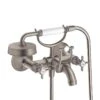 Axor Montreux 2-Handle Bath Mixer With Cross Handles - Brushed Steel Optic - 16540800 -Bliss Bath Shop 1 6 16540800