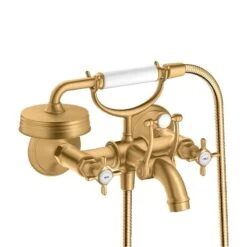 Axor Montreux 2-Handle Bath Mixer With Cross Handles - Brushed Brass - 16540950