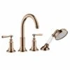 Axor Montreux 4-Hole Bath/Shower Mixer Rim-Mounted With Lever Handles - Polished Red Gold - 16550300 -Bliss Bath Shop 1 6 16550300