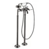 Axor Montreux 2-Handle Bath Mixer Floor-Standing With Lever Handles - Polished Black Chrome - 16553330 -Bliss Bath Shop 1 6 16553330