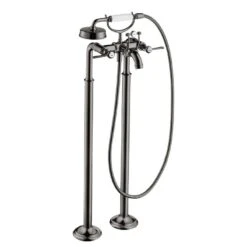 Axor Montreux 2-Handle Bath Mixer Floor-Standing With Lever Handles - Polished Black Chrome - 16553330