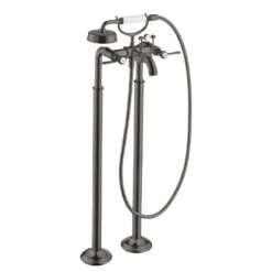 Axor Montreux 2-Handle Bath Mixer Floor-Standing With Lever Handles - Brushed Black Chrome - 16553340