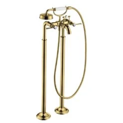 Axor Montreux 2-Handle Bath Mixer Floor-Standing With Lever Handles - Polished Gold Optic - 16553990