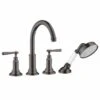 Axor Montreux 4-Hole Bath/Shower Mixer Tile Mounted With Lever Handles - Brushed Black Chrome - 16554340