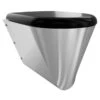 KWC DVS Campus Wall Mounted WC For Installation Frames With Black Seat & Lid CMPX592B - Stainless Steel - 205.0000.002
