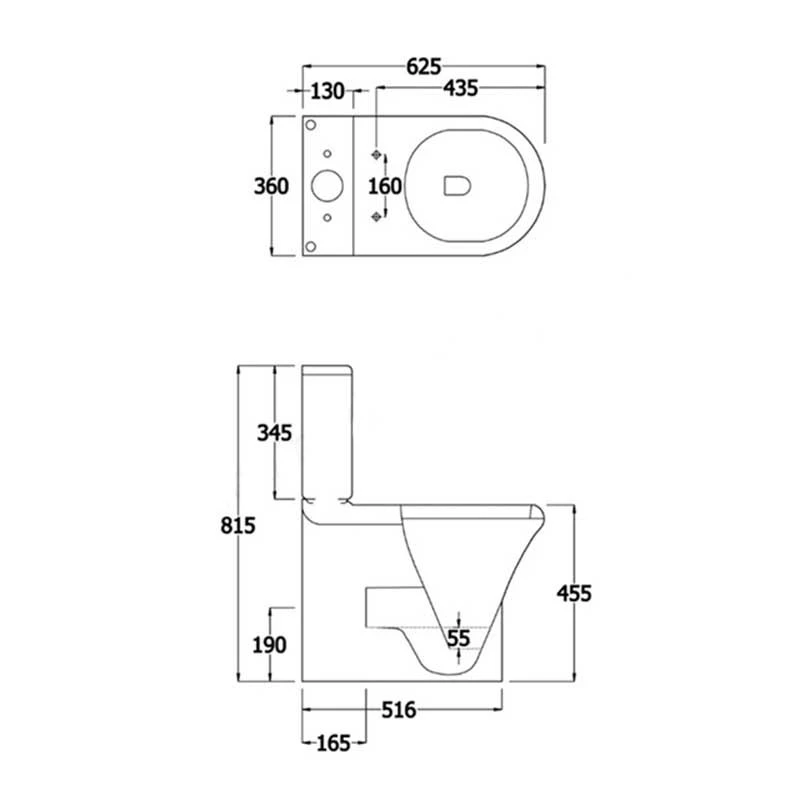 Essential LILY BTW Comfort Height Close Coupled Pan + Cistern + Seat Pack Soft Close Seat - EC1014 4 Essential LILY BTW Comfort Height Close Coupled Pan + Cistern + Seat Pack Soft Close Seat - EC1014 - Image 2