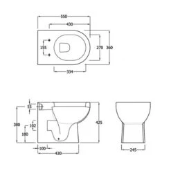 Essential LILY Back To Wall Pan Only - EC1006