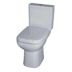 Essential VIOLET Close Coupled Pan + Cistern + Seat Pack; Soft Close Seat - EC6005