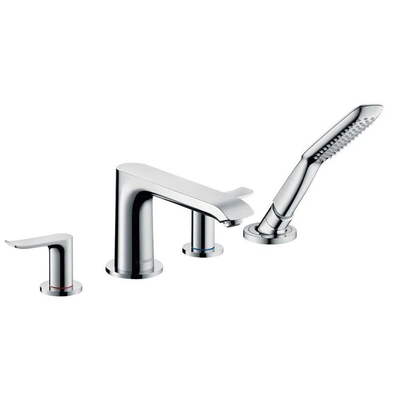 Hansgrohe Metris 4-Hole Rim-Mounted Bath Mixer - 31442000 3 Hansgrohe Metris 4-Hole Rim-Mounted Bath Mixer - 31442000
