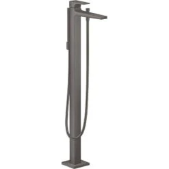 Hansgrohe Metropol Single Lever Bath & Shower Mixer Tap Floor Standing Tap With Lever Handle Brushed Black Chrome - 32532340