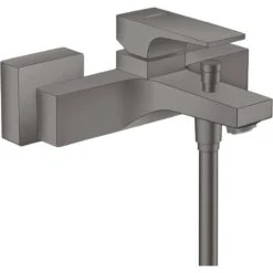 Hansgrohe Metropol Single Lever Bath & Shower Mixer Tap For Exposed Installation With Lever Handle Brushed Black Chrome - 32540340