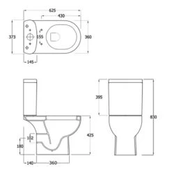 Essential LILY Close Coupled Pan + Cistern Pack - EC1003 -Bliss Bath Shop 3 2 34