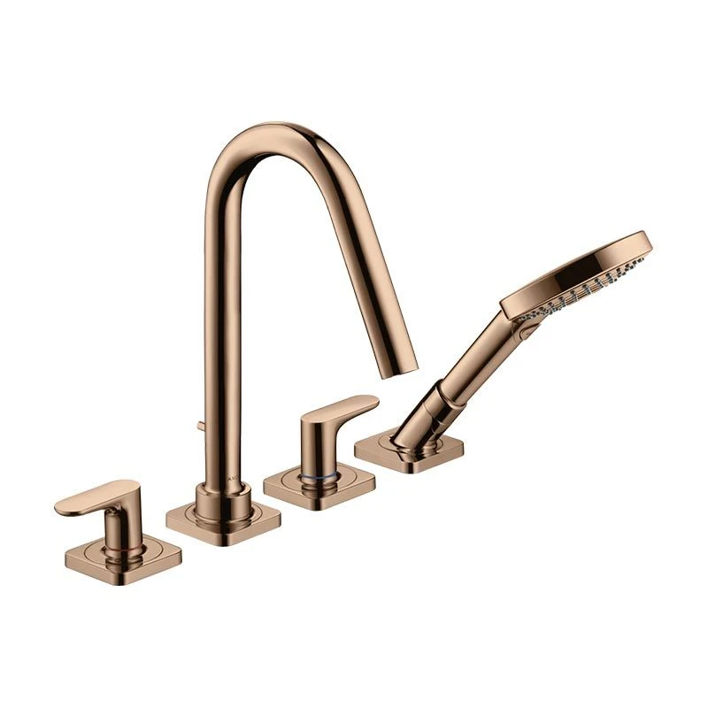 AXOR Citterio M 4TH Bath/Shower Mixer Tile Mounted With Lever Handles & Escutcheons - Polished Red Gold - 34454300 3 AXOR Citterio M 4TH Bath/Shower Mixer Tile Mounted With Lever Handles & Escutcheons - Polished Red Gold - 34454300
