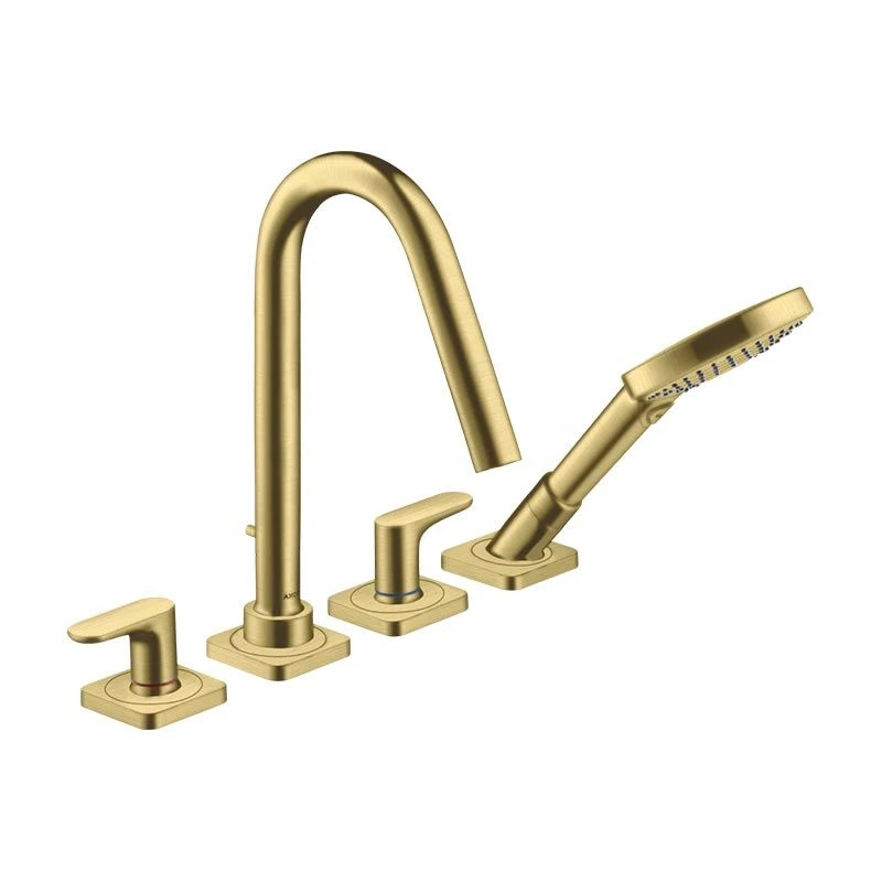 AXOR Citterio M 4TH Bath/Shower Mixer Tile Mounted With Lever Handles & Escutcheons - Brushed Brass - 34454950 3 AXOR Citterio M 4TH Bath/Shower Mixer Tile Mounted With Lever Handles & Escutcheons - Brushed Brass - 34454950