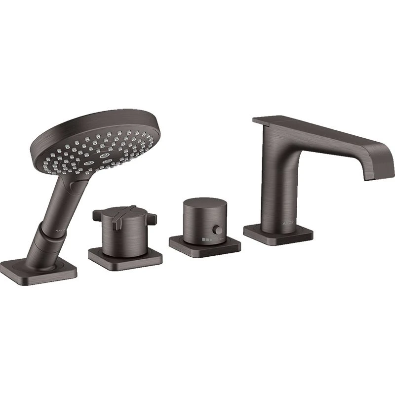 AXOR Citterio E 4-Hole Bath Mixer Rim Mounted Thermostatic Brushed Black Chrome - 36411340 3 AXOR Citterio E 4-Hole Bath Mixer Rim Mounted Thermostatic Brushed Black Chrome - 36411340