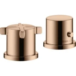 AXOR Citterio E 2-Hole Bath Mixer Thermostatic Rim Mounted Polished Red Gold - 36412300