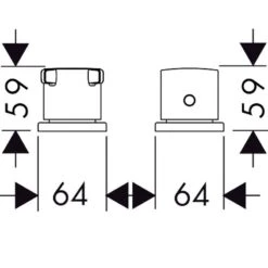 AXOR Citterio E 2-Hole Bath Mixer Thermostatic Rim Mounted Polished Black Chrome - 36412330 -Bliss Bath Shop 3 6 36412330 1
