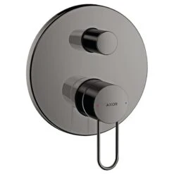 AXOR Uno Single Lever Manual Bath Mixer For Concealed Installation With Loop Handle - Polished Black Chrome - 38426330
