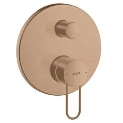 AXOR Uno Single Lever Manual Bath Mixer With Loop Handle For Concealed Installation - Brushed Red Gold - 38428310