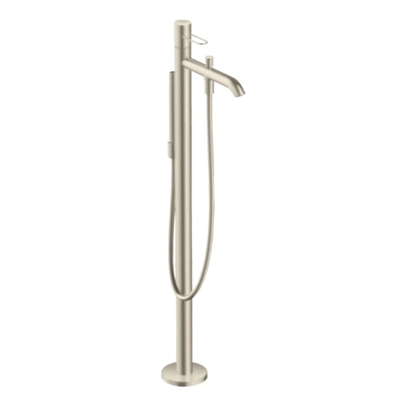 AXOR Uno Single Lever Floor Standing Bath Mixer With Loop Handle - Brushed Nickel - 38442820 3 AXOR Uno Single Lever Floor Standing Bath Mixer With Loop Handle - Brushed Nickel - 38442820