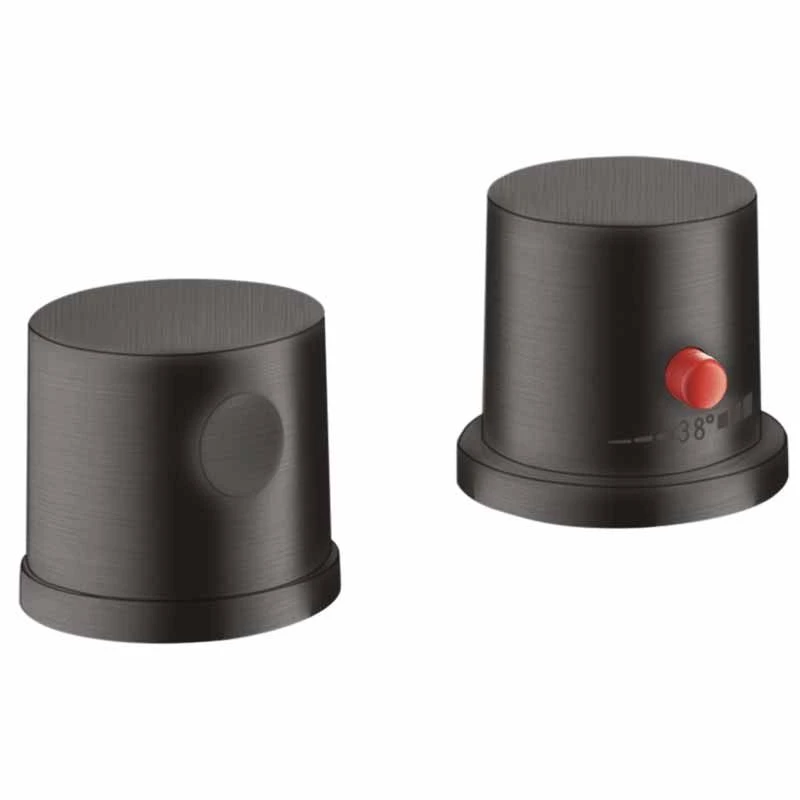 Axor Uno Rim-Mounted Thermostatic Bath Mixer 2-Hole - Brushed Black Chrome - 38480340 3 Axor Uno Rim-Mounted Thermostatic Bath Mixer 2-Hole - Brushed Black Chrome - 38480340