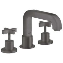 Axor Citterio 3H Bath Mixer Rim Mounted With Cross Handles - Brushed Black Chrome - 39436340