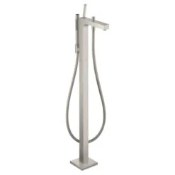 Axor Citterio Floorstanding Bath Mixer With Pin Handle - Stainless Steel Optic - 39451800