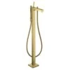 Axor Citterio Floorstanding Bath Mixer With Pin Handle - Brushed Brass - 39451950