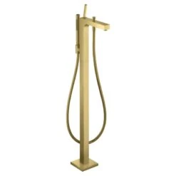 Axor Citterio Floorstanding Bath Mixer With Pin Handle - Brushed Brass - 39451950