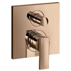 Axor Citterio Bath Mixer With Lever Handle & Integrated Backflow Prevention - Polished Red Gold - 39457300