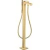 Axor Citterio Floorstanding Bath Mixer With Rhombic Cut Lever Handle - Brushed Gold Optic - 39471250 -Bliss Bath Shop 3 9 39471250