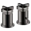 Axor Citterio 2H Thermostatic Bath Mixer Rim Mounted With Cross Handles - Polished Black Chrome - 39480330