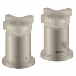 Axor Citterio 2H Thermostatic Bath Mixer Rim Mounted With Cross Handles - Brushed Nickel - 39480820