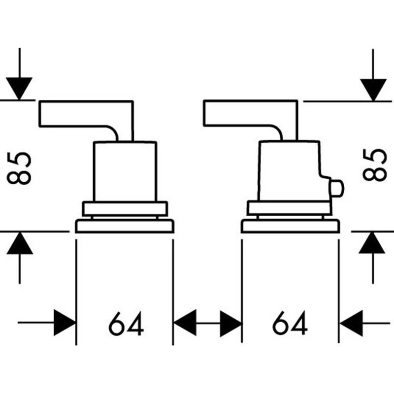 Axor Citterio 2H Thermostatic Bath Mixer Rim Mounted With Lever Handles - Brushed Nickel - 39482820 4 Axor Citterio 2H Thermostatic Bath Mixer Rim Mounted With Lever Handles - Brushed Nickel - 39482820 - Image 2