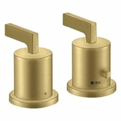Axor Citterio 2H Thermostatic Bath Mixer Rim Mounted With Lever Handles - Brushed Brass - 39482950
