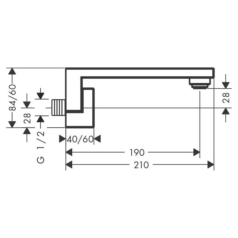 Axor Edge Bath Spout Diamond Cut 190mm - Polished Gold Optic - 46411990 4 Axor Edge Bath Spout Diamond Cut 190mm - Polished Gold Optic - 46411990 - Image 2