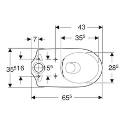 Geberit Selnova Comfort Close Coupled WC Pan - 500.486.01.7 -Bliss Bath Shop 5 0 500486017 3