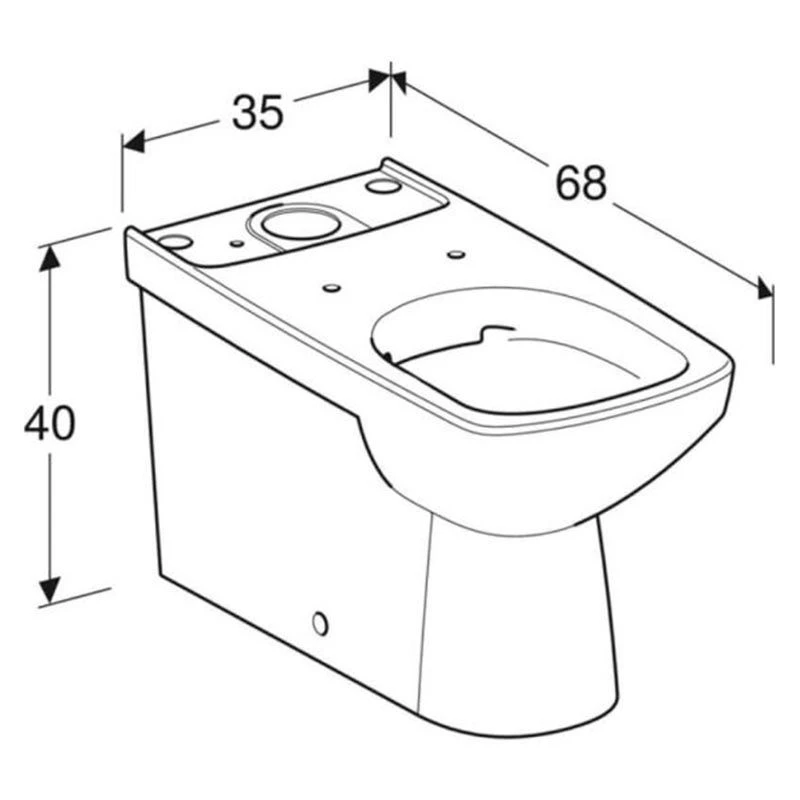 Geberit Selnova Square Close Coupled Pan - 500.489.01.7 4 Geberit Selnova Square Close Coupled Pan - 500.489.01.7 - Image 2
