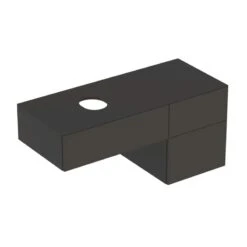 Geberit Variform 1200mm Cabinet For Lay-On Washbasin 3 Drawers Shelf Surface & Trap - Lava - 501.184.00.1