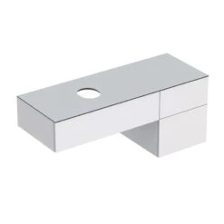 Geberit Variform 1350mm Cabinet For Lay-On Washbasin 3 Drawers Shelf Surface & Trap - White - 501.189.00.1