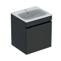 Geberit Renova Plan 550mm Slim Rim Vanity Basin & Basin Unit - Lava - 501.914.JK.1
